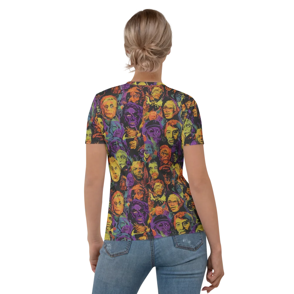 Kaleidoscopic Spirits on Women's Crew Neck T-Shirt — Back