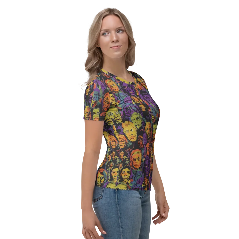 Kaleidoscopic Spirits on Women's Crew Neck T-Shirt — Right
