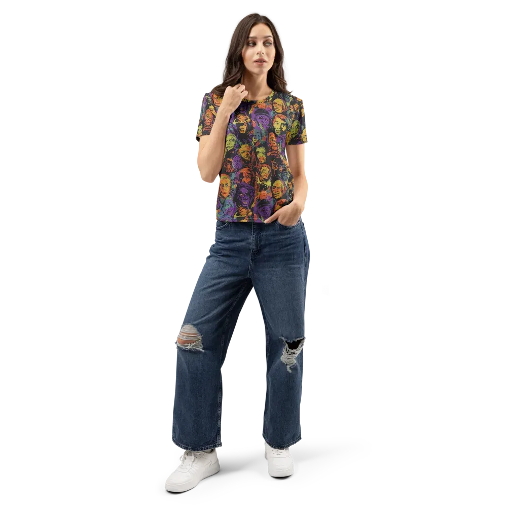 Kaleidoscopic Spirits on Women's Crew Neck T-Shirt — Front