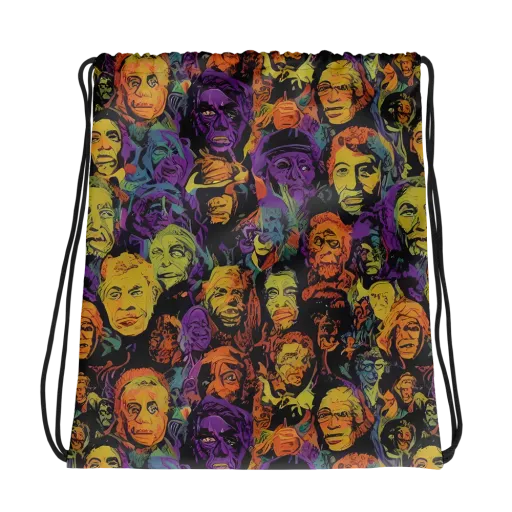 Kaleidoscopic Spirits on a Drawstring Bag