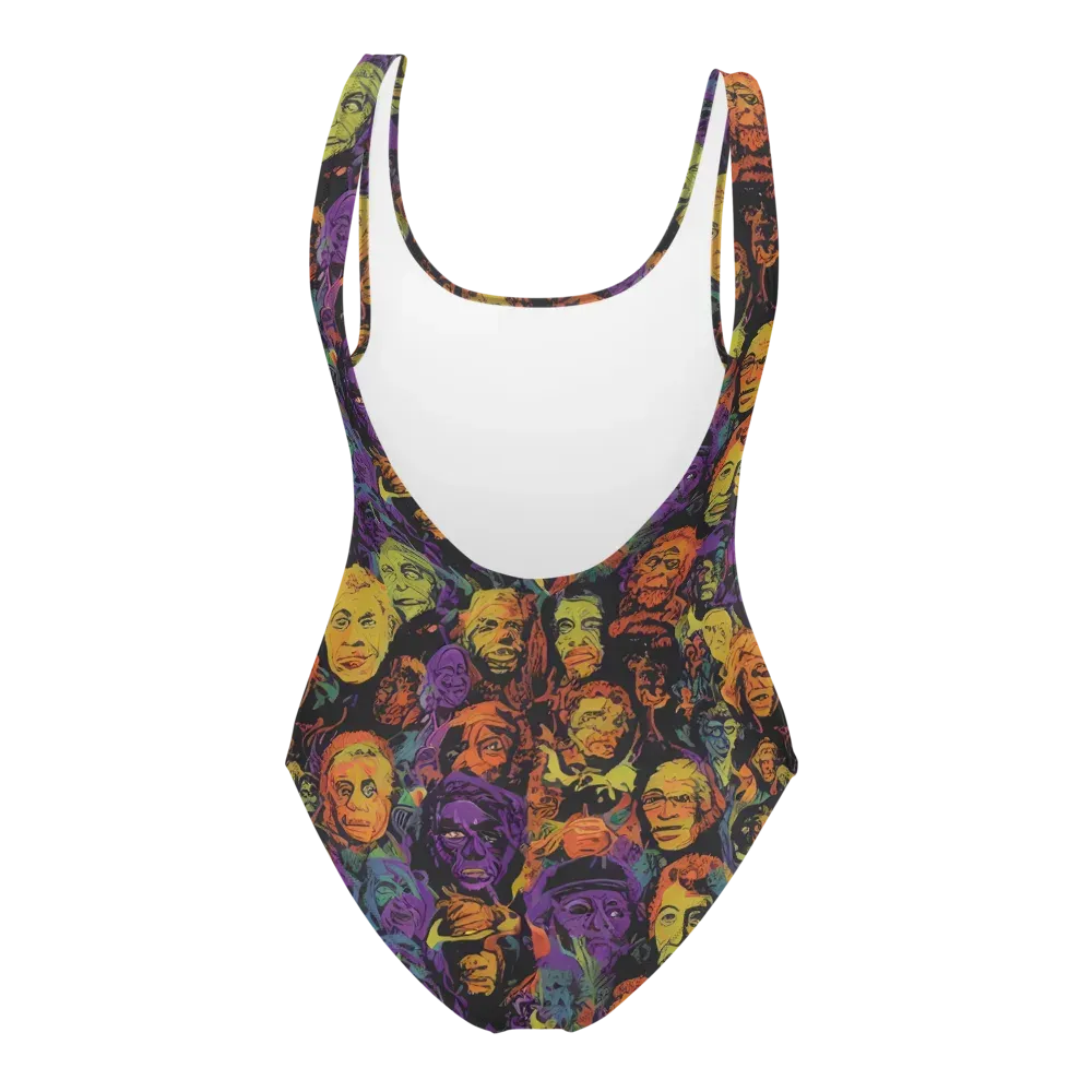 Kaleidoscopic Spirits on One-Piece Swimsuit — Back