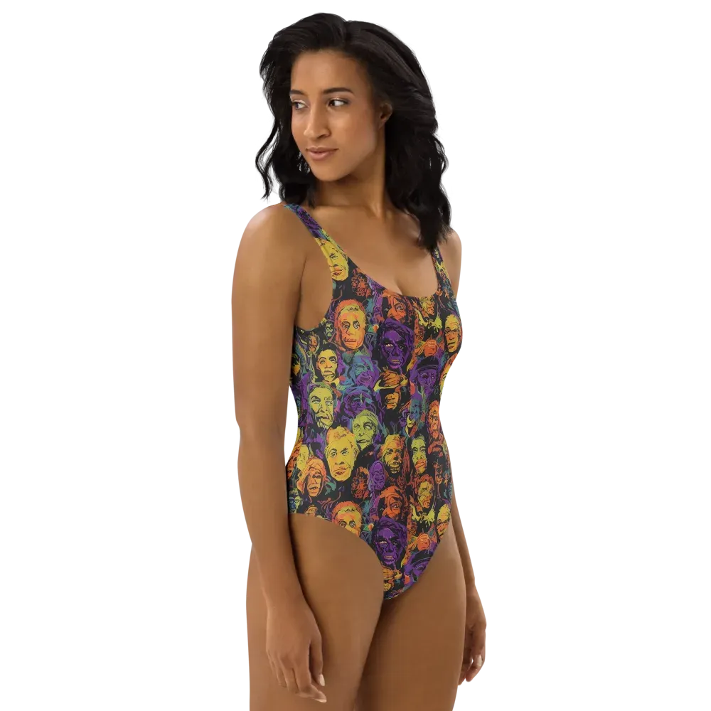 Kaleidoscopic Spirits on One-Piece Swimsuit — Right