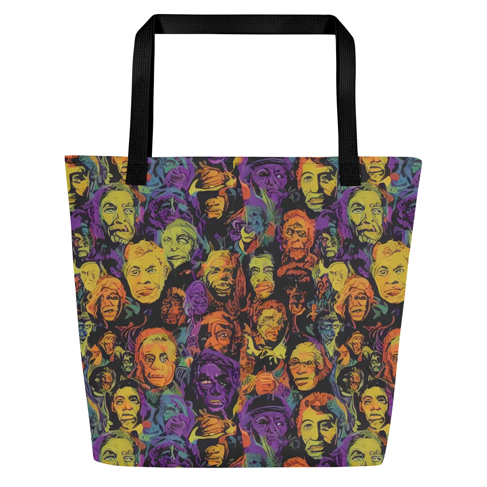 Kaleidoscopic Spirits on Large Tote Bag W/ Pocket — Front