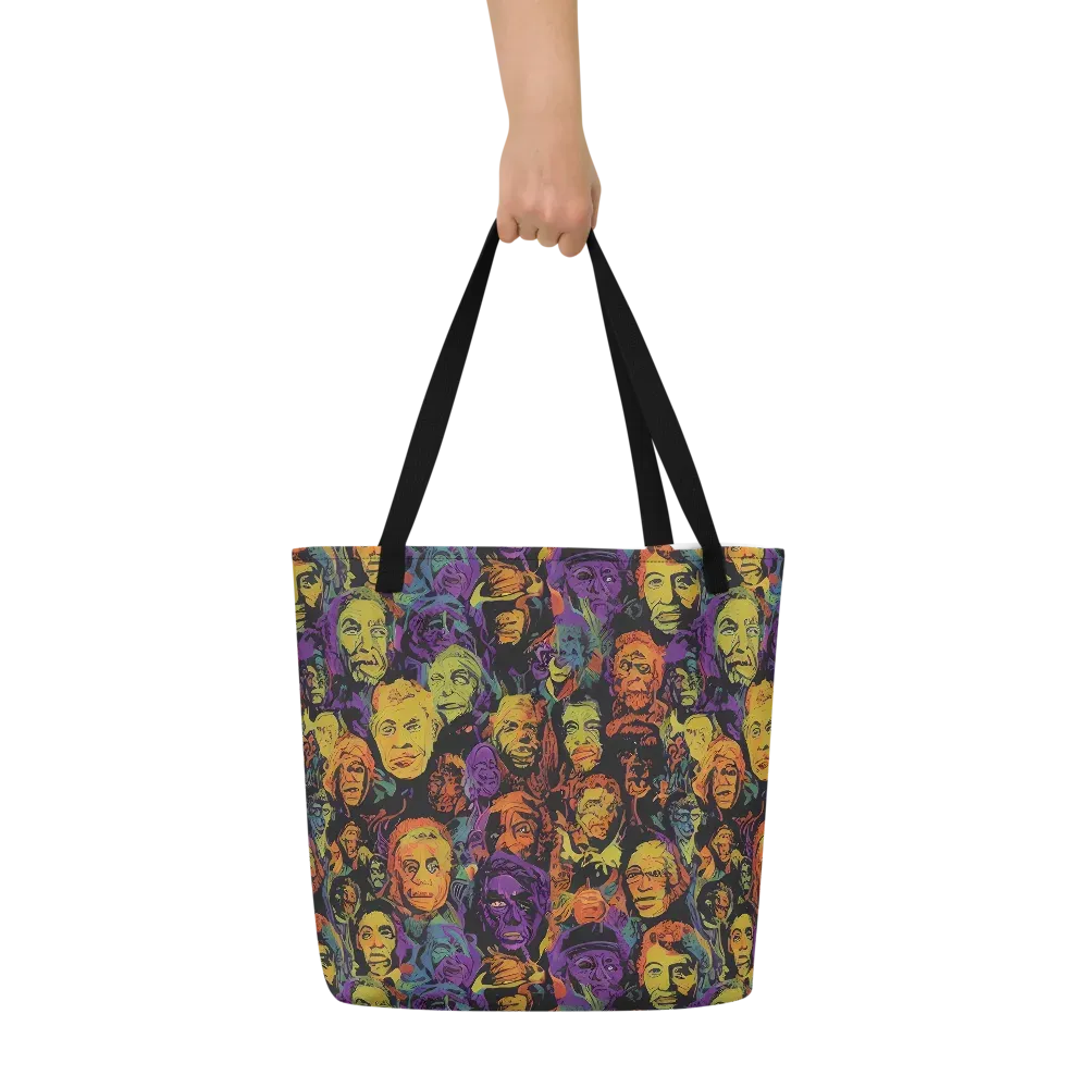 Kaleidoscopic Spirits on Large Tote Bag W/ Pocket — Front