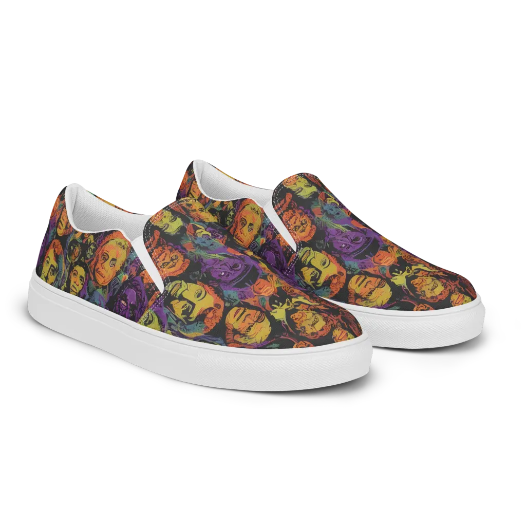 Kaleidoscopic Spirits on Women's Slip-On Canvas Shoes — Right Front