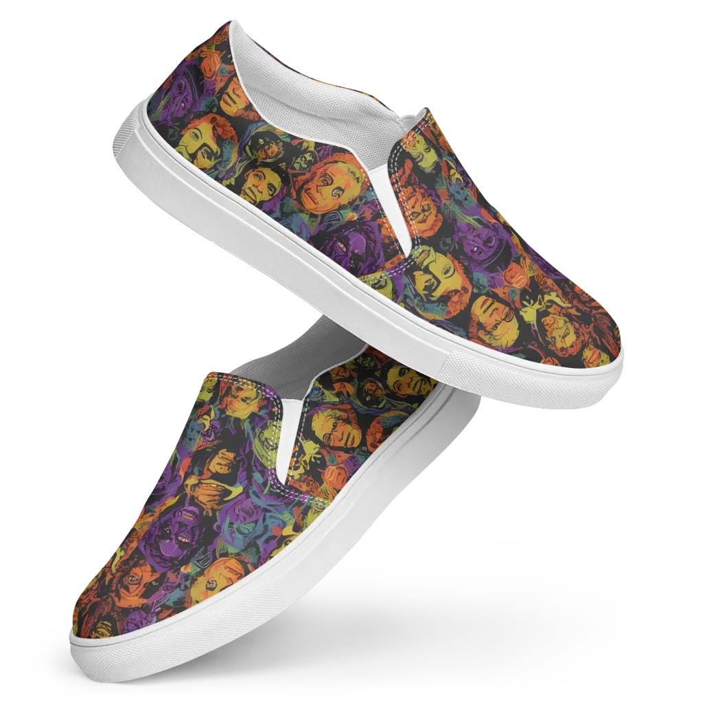 Kaleidoscopic Spirits on Women's Slip-On Canvas Shoes — Front