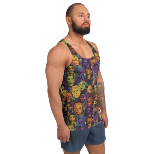 Kaleidoscopic Spirits on a Men's Tank Top