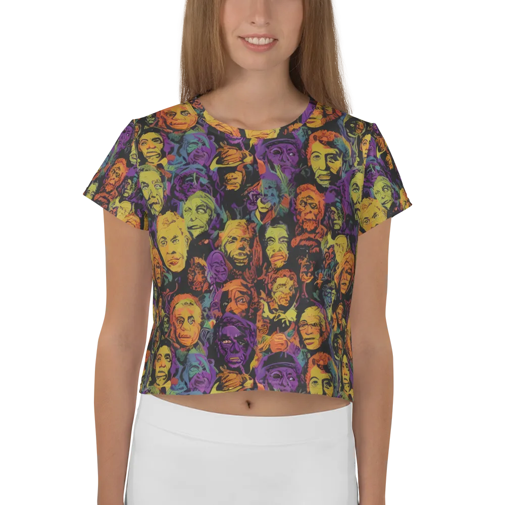 Kaleidoscopic Spirits on Crop Tee — Front