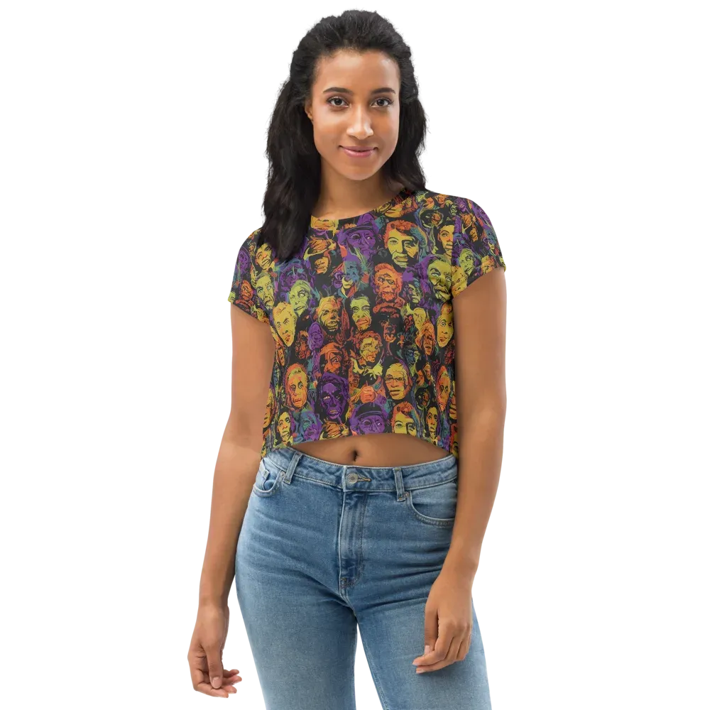Kaleidoscopic Spirits on Crop Tee — Front