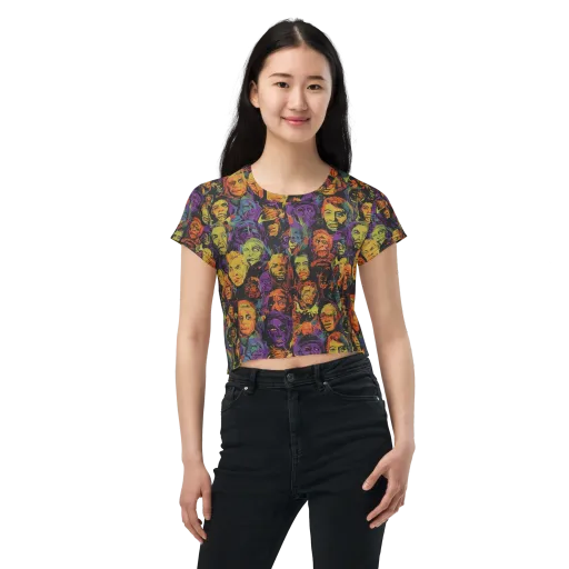 Kaleidoscopic Spirits on a Crop Tee