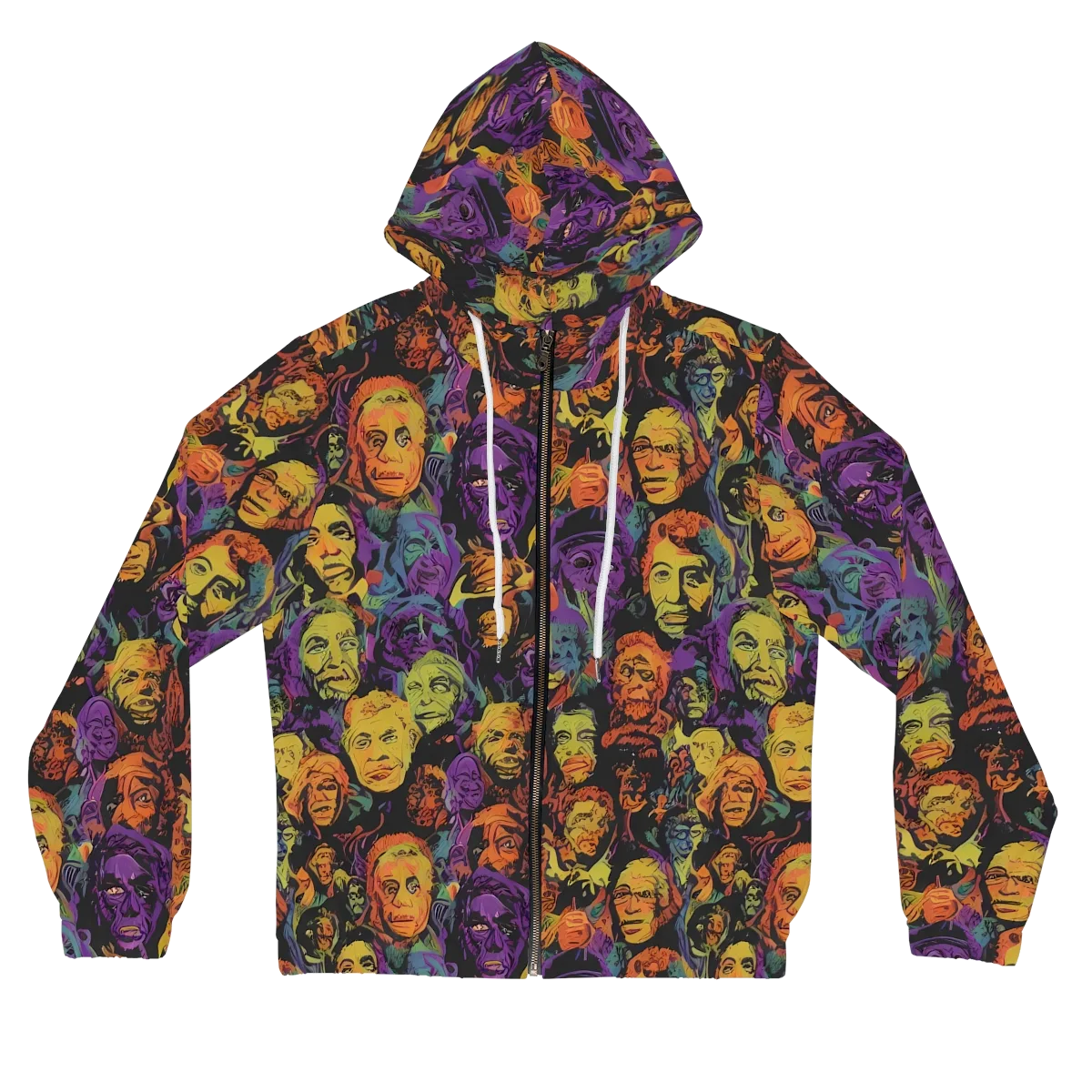 Kaleidoscopic Spirits on Women's Full-Zip Hoodie — Front