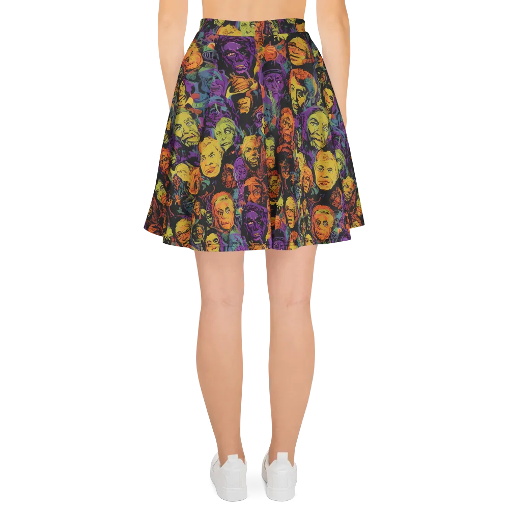 Kaleidoscopic Spirits on Skater Skirt — Back