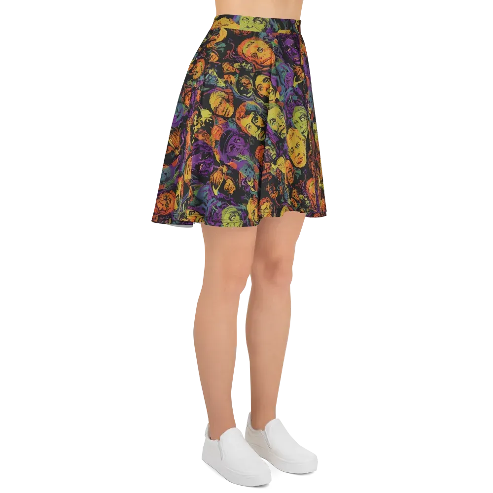 Kaleidoscopic Spirits on Skater Skirt — Right