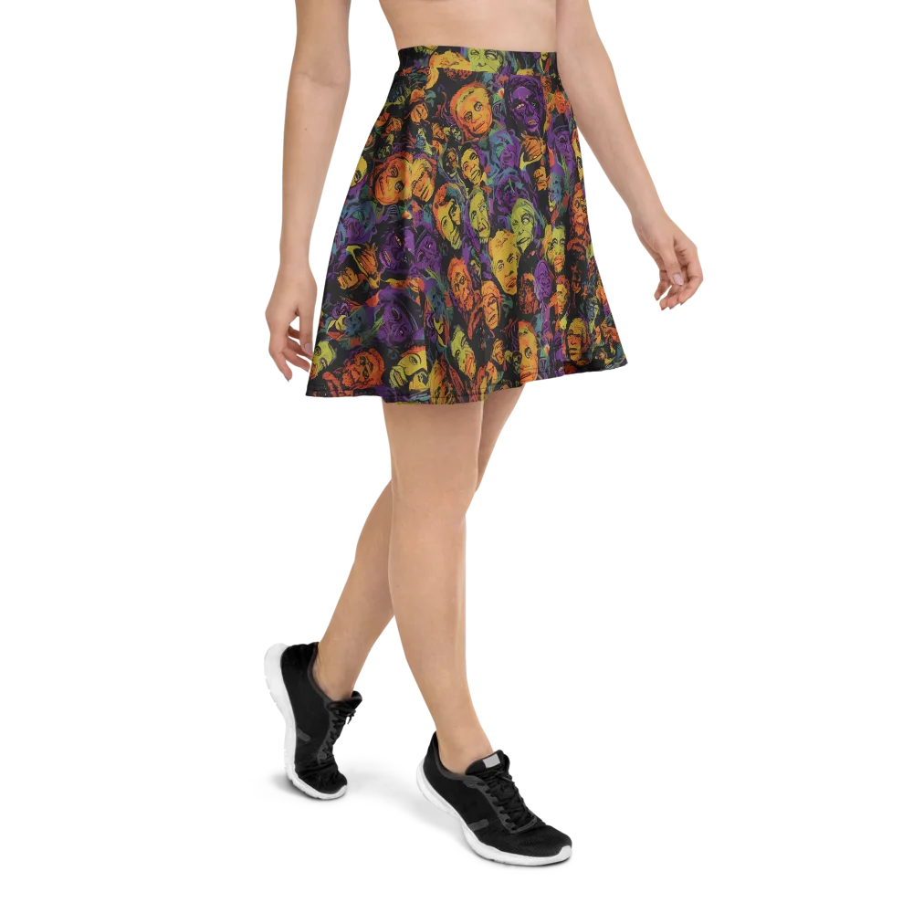 Kaleidoscopic Spirits on Skater Skirt — Right