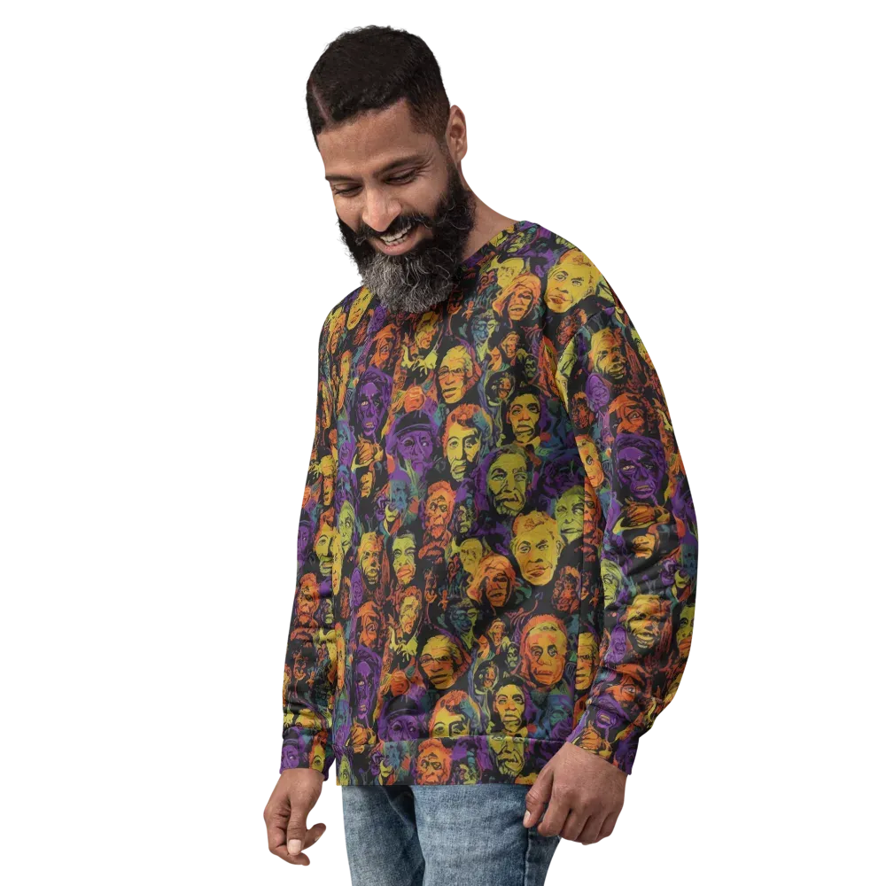 Kaleidoscopic Spirits on Sweatshirt — Left Front