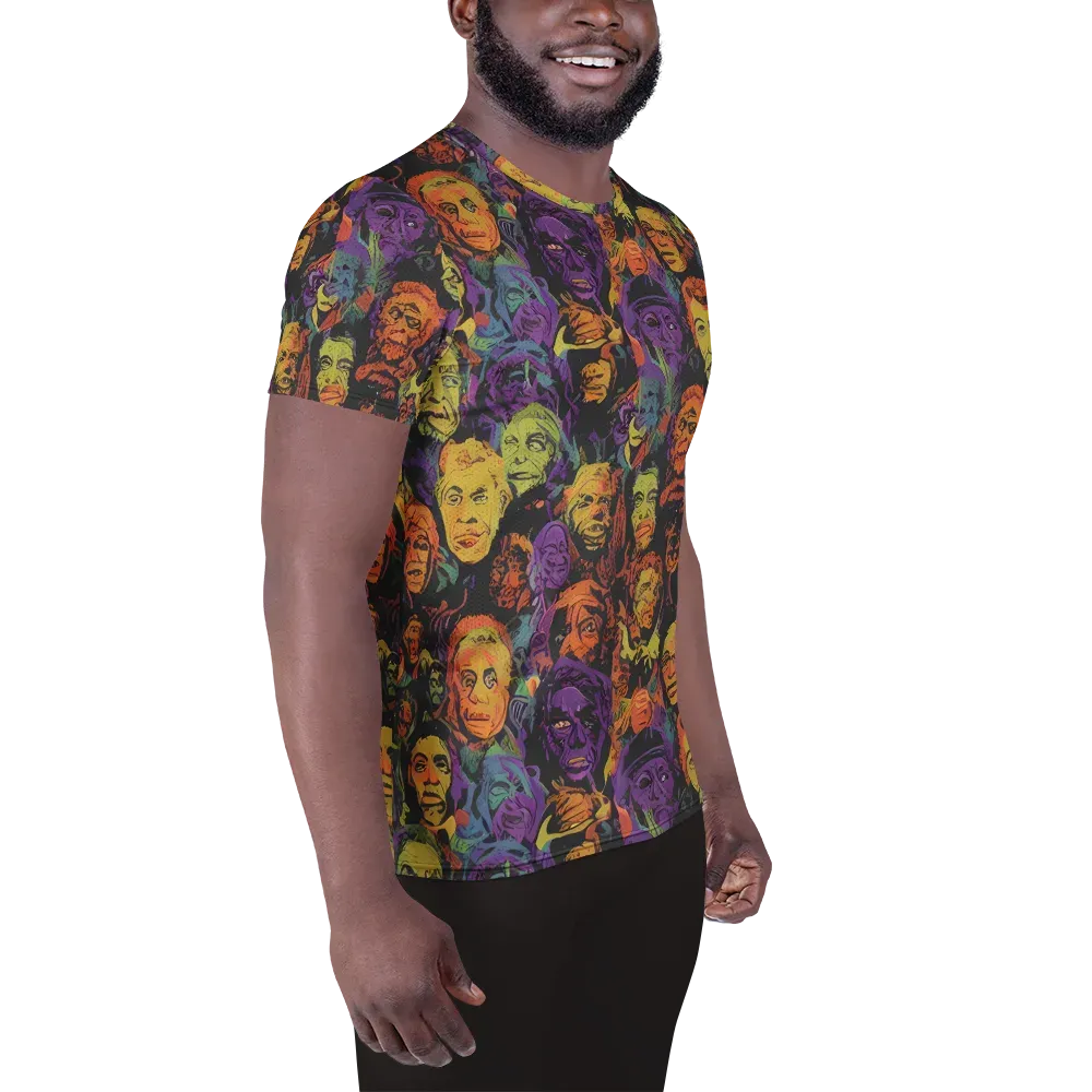 Kaleidoscopic Spirits on Men's Athletic T-Shirt — Right
