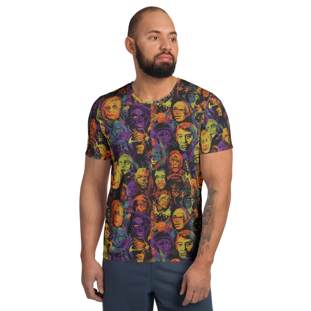 Kaleidoscopic Spirits on Men's Athletic T-Shirt — Front
