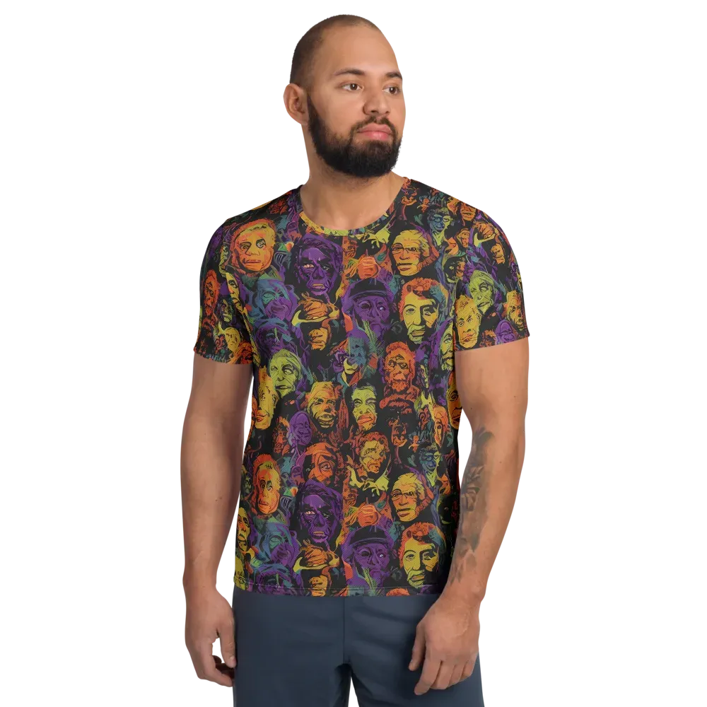 Kaleidoscopic Spirits on Men's Athletic T-Shirt — Front