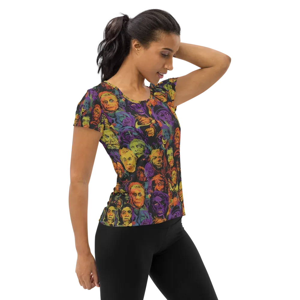 Kaleidoscopic Spirits on Women's Athletic T-Shirt — Right