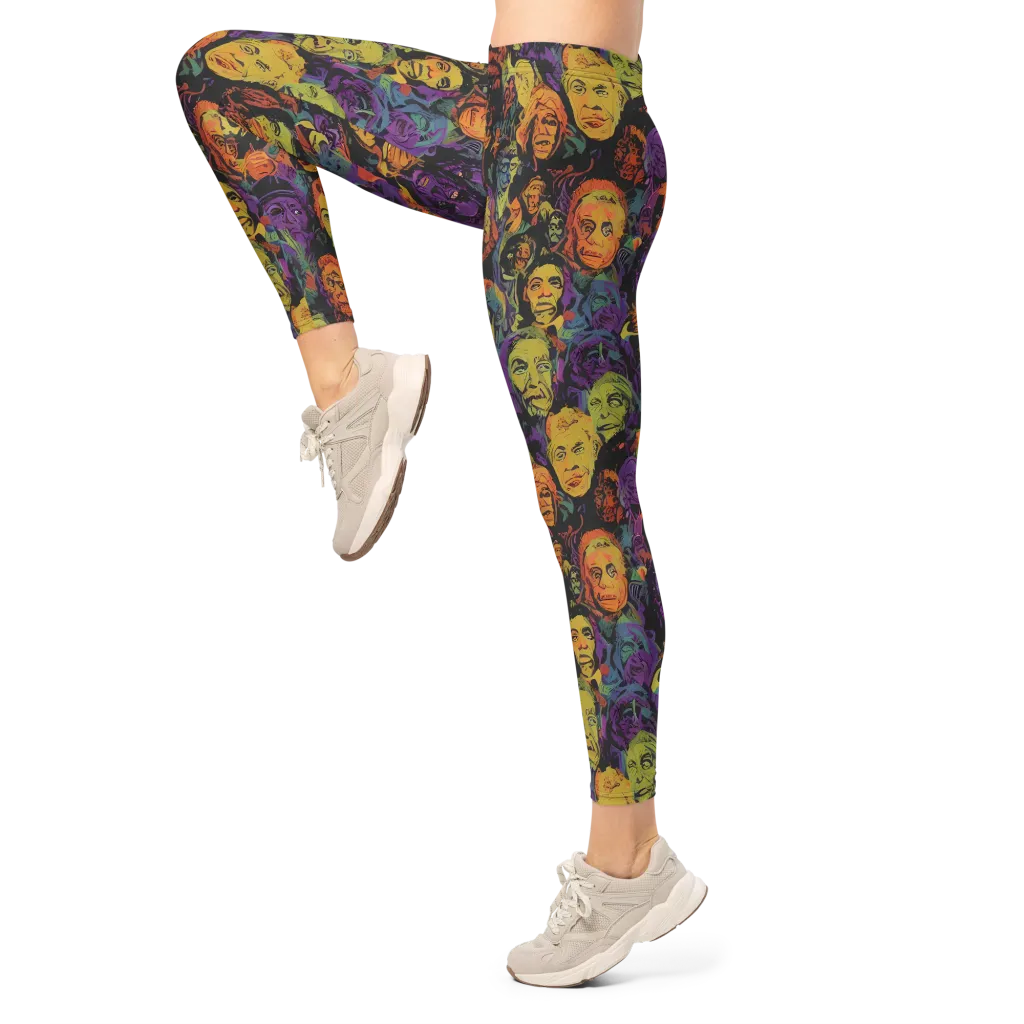 Kaleidoscopic Spirits on Leggings — Left