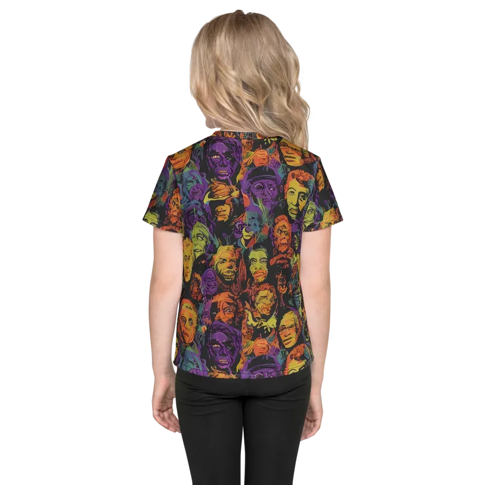 Kaleidoscopic Spirits on Kids Crew Neck T-Shirt — Back