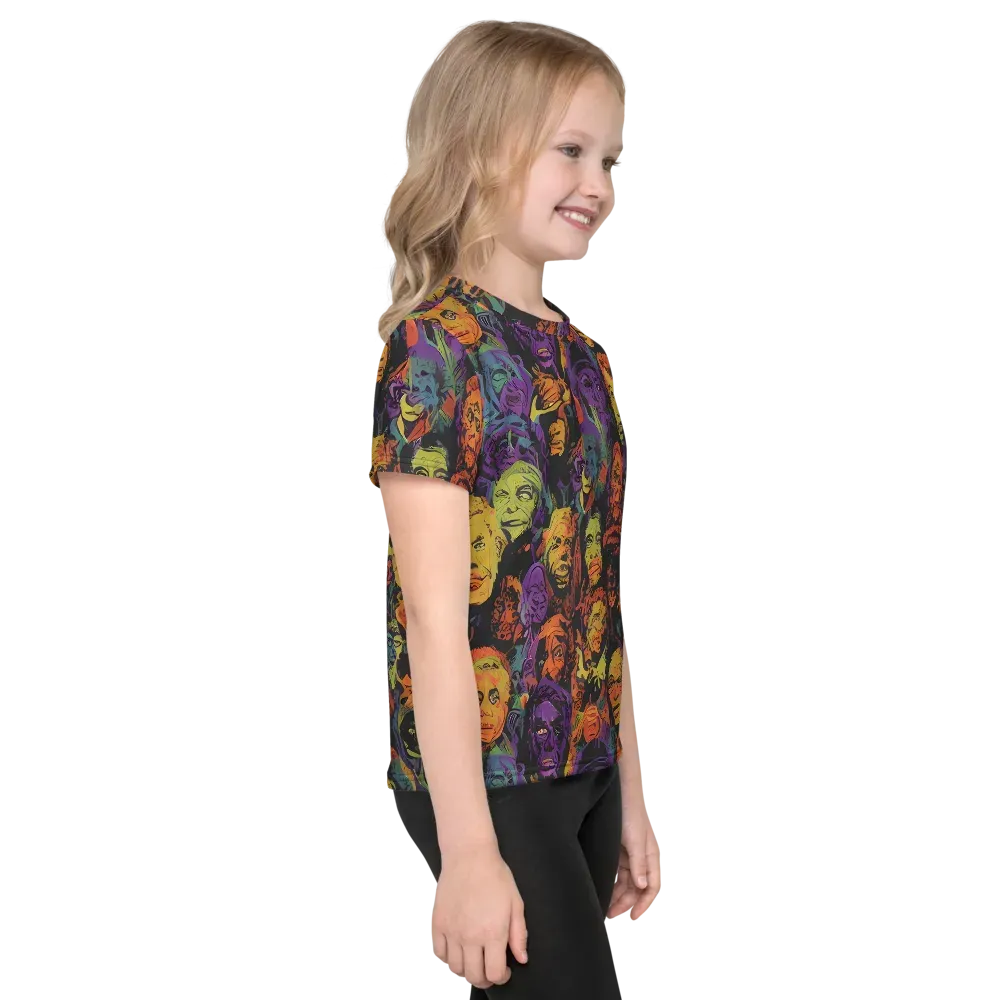 Kaleidoscopic Spirits on Kids Crew Neck T-Shirt — Right