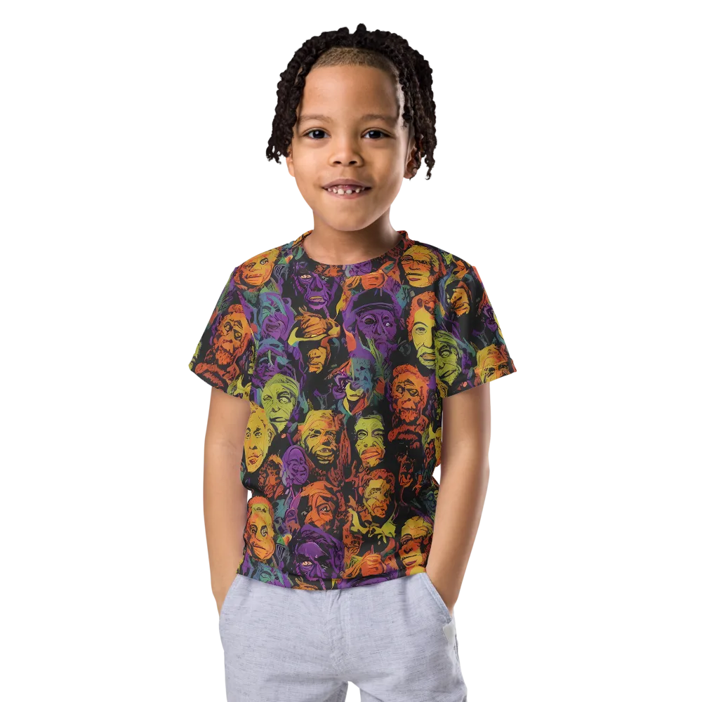 Kaleidoscopic Spirits on Kids Crew Neck T-Shirt — Front
