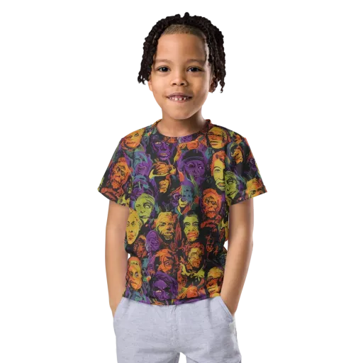 Kaleidoscopic Spirits on a Kids Crew Neck T-Shirt