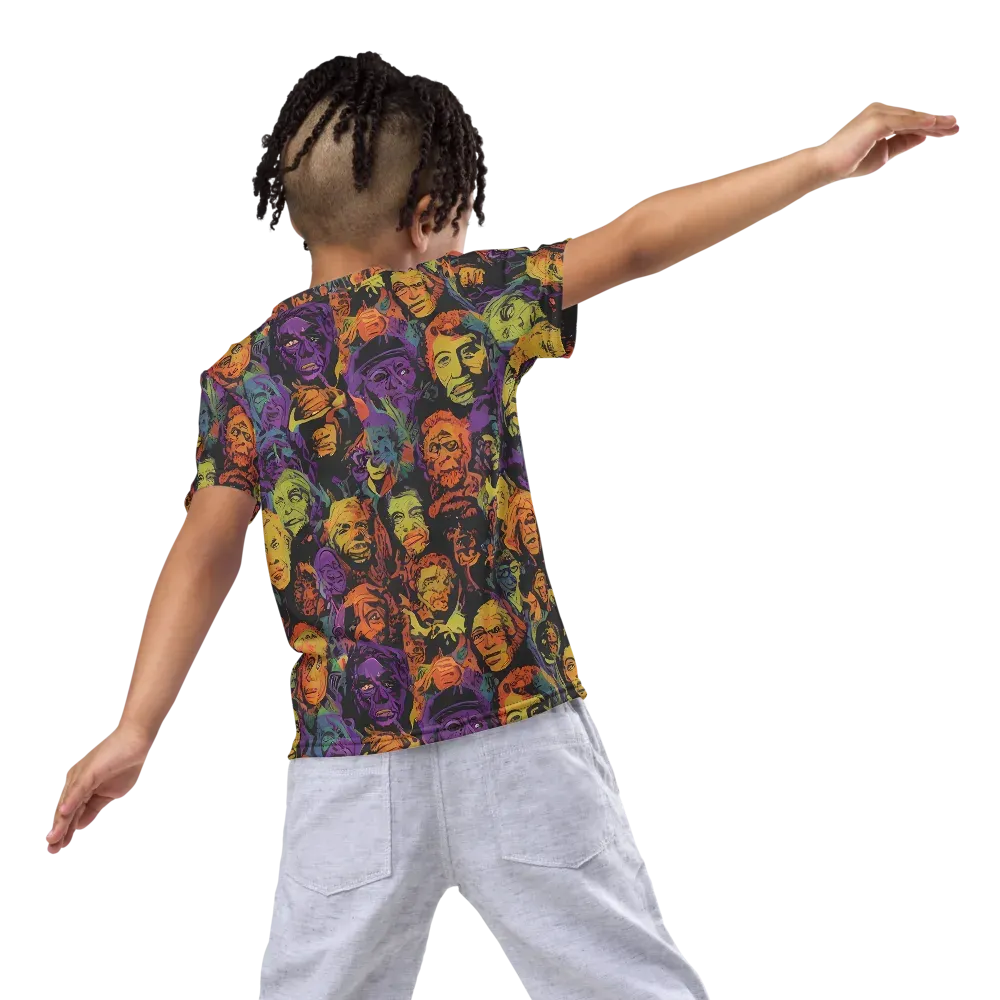 Kaleidoscopic Spirits on Kids Crew Neck T-Shirt — Back