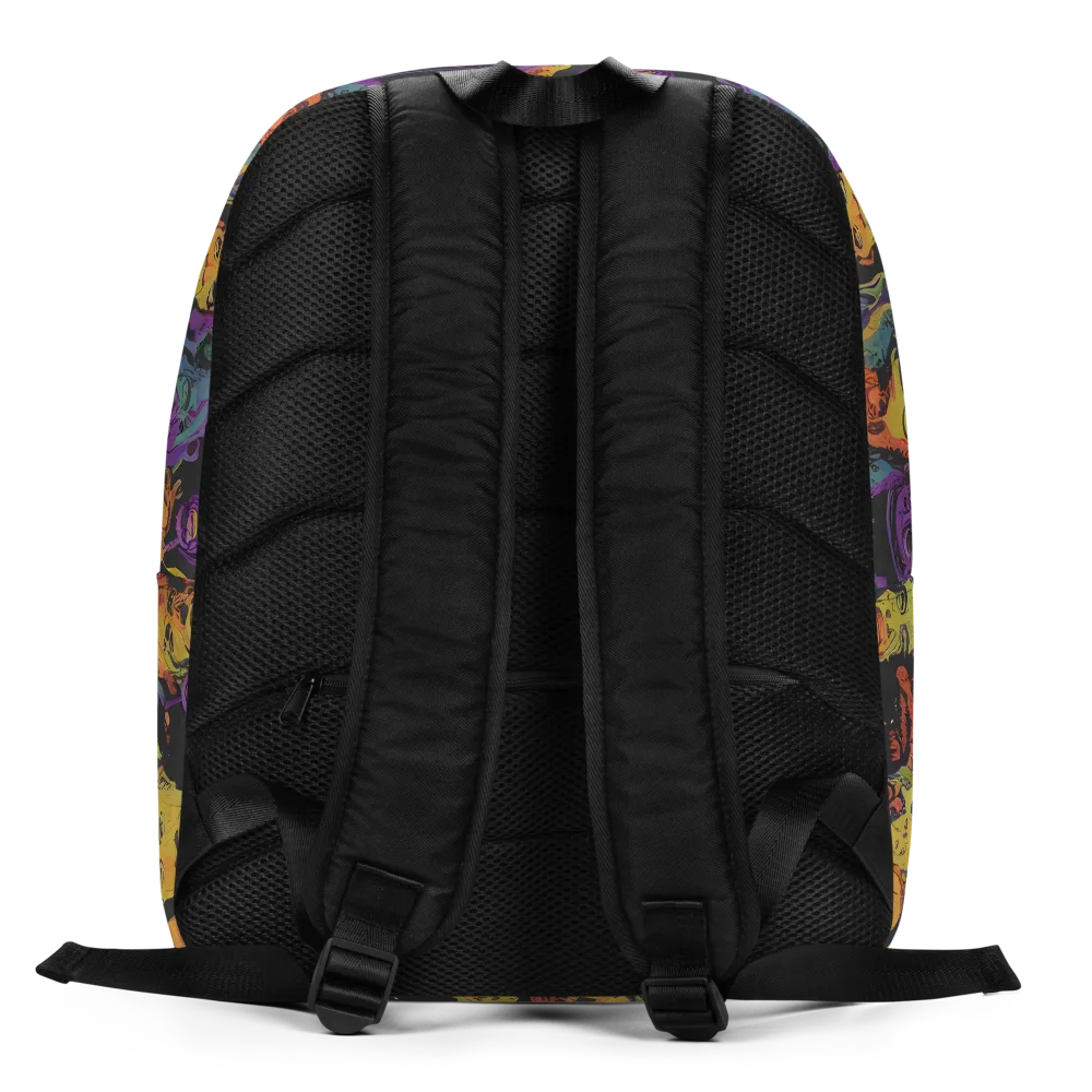 Kaleidoscopic Spirits on Minimalist Backpack — Back