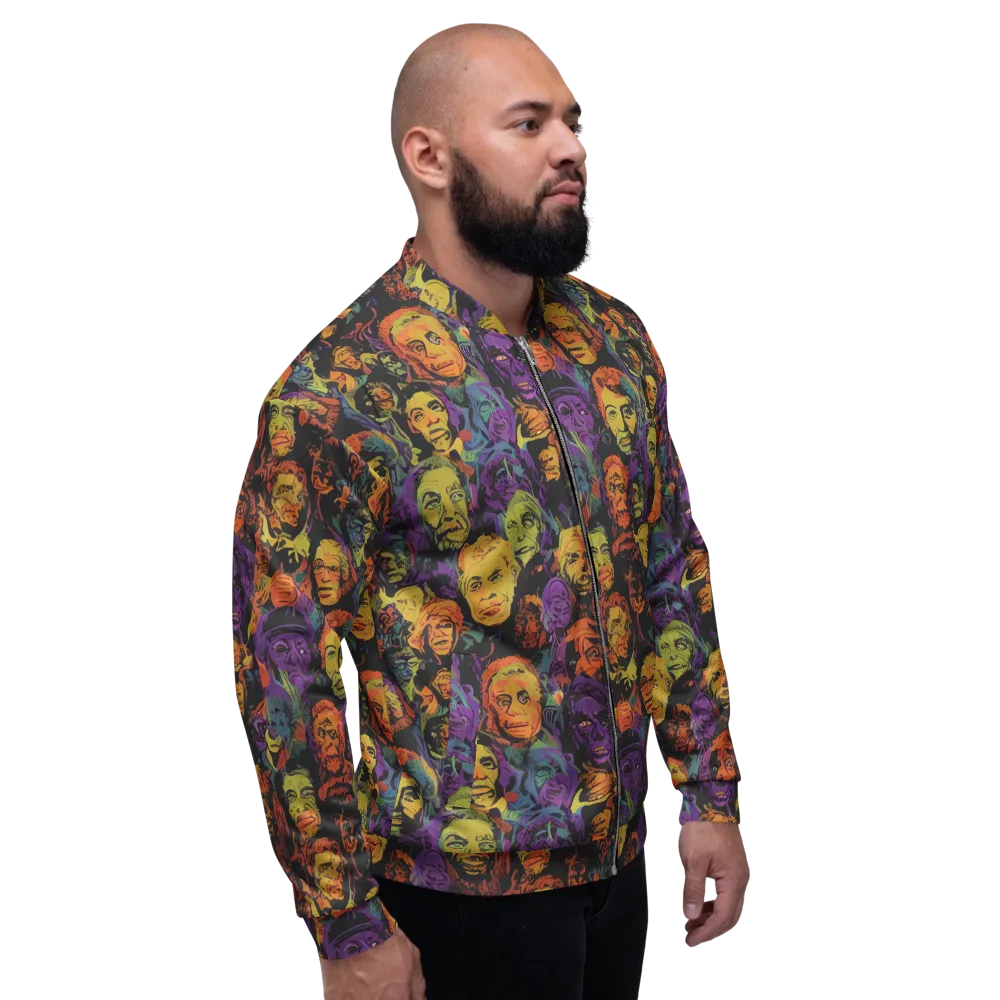 Kaleidoscopic Spirits on Bomber Jacket — Right