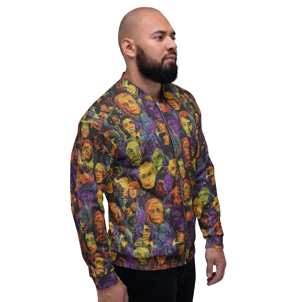 Kaleidoscopic Spirits on Bomber Jacket — Right