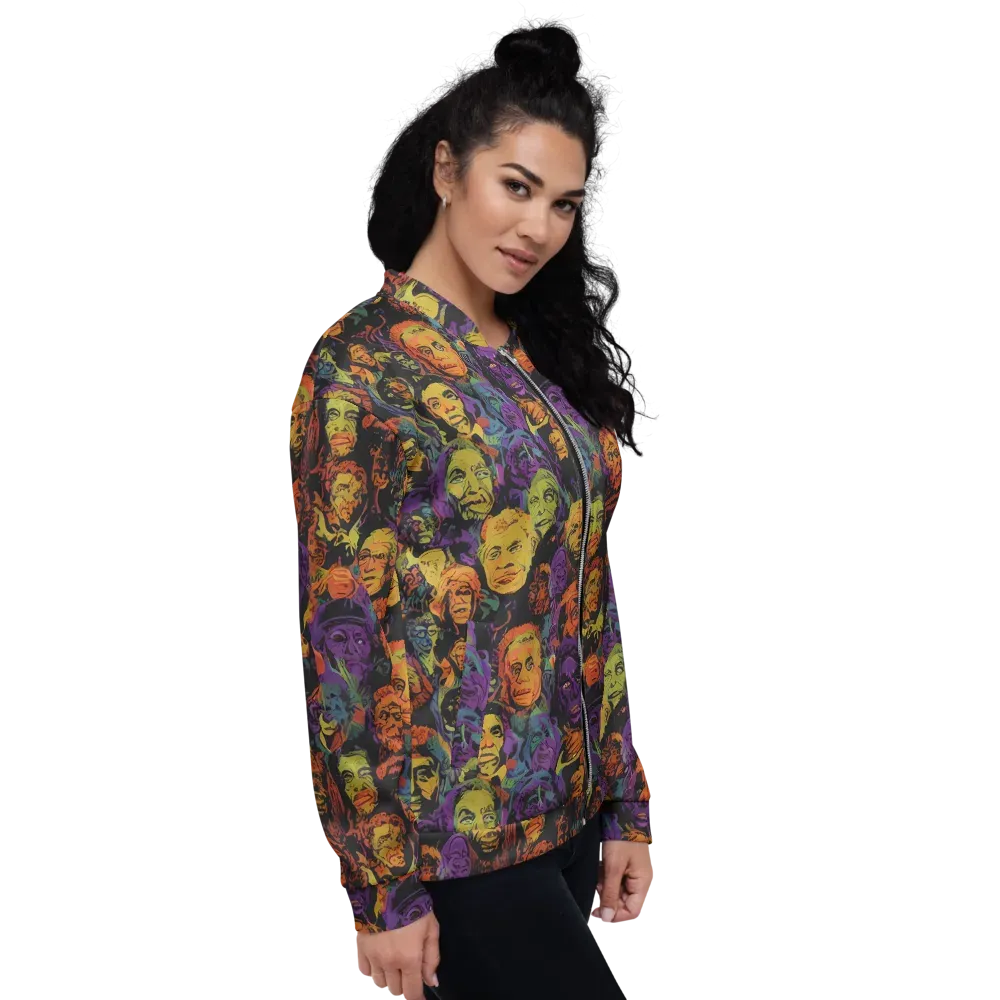 Kaleidoscopic Spirits on Bomber Jacket — Right