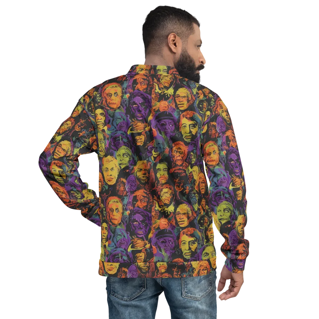 Kaleidoscopic Spirits on Bomber Jacket — Back