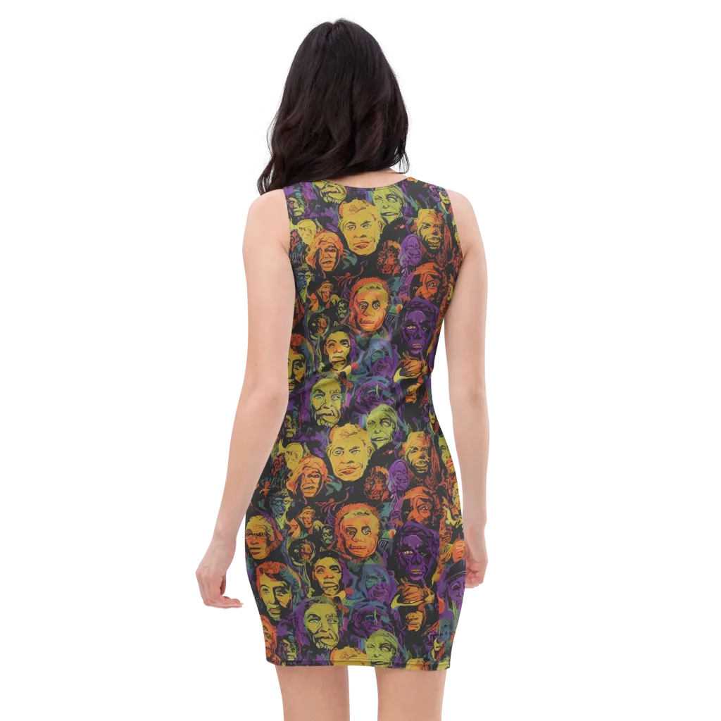 Kaleidoscopic Spirits on Bodycon Dress — Back