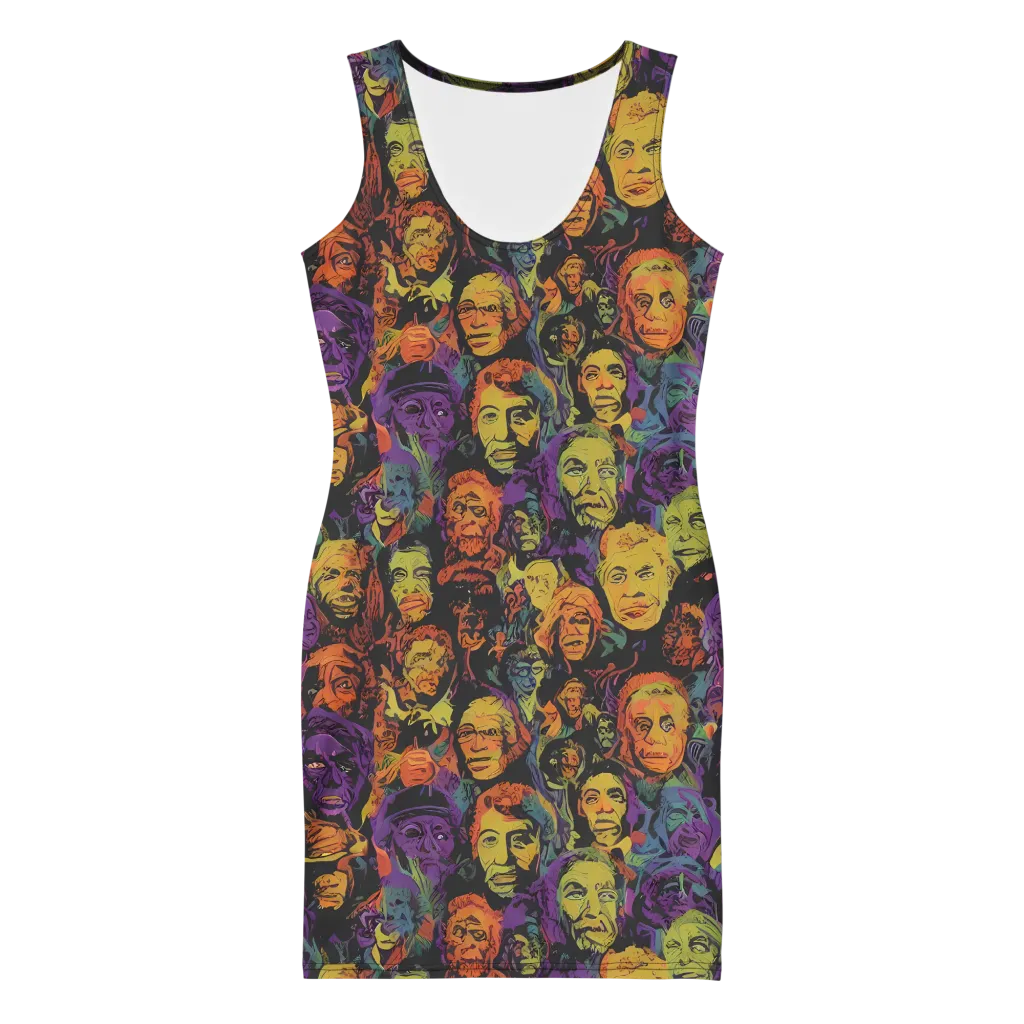 Kaleidoscopic Spirits on Bodycon Dress — Front