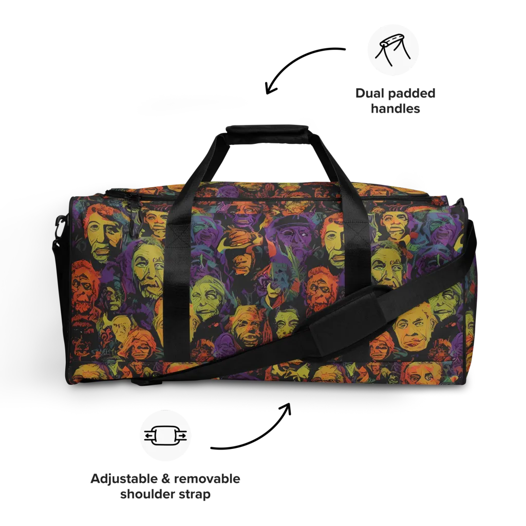 Kaleidoscopic Spirits on Duffle Bag — Front