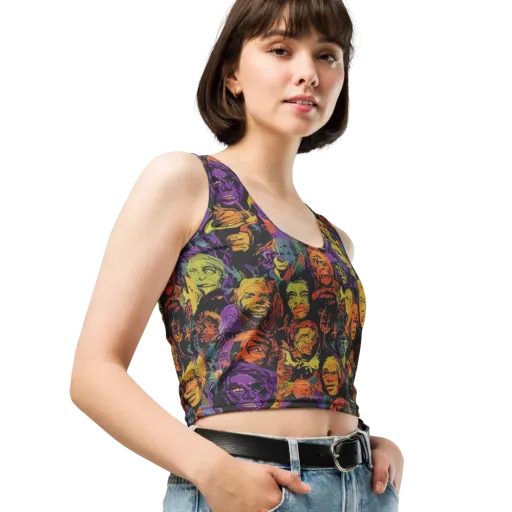 Kaleidoscopic Spirits on a Crop Top