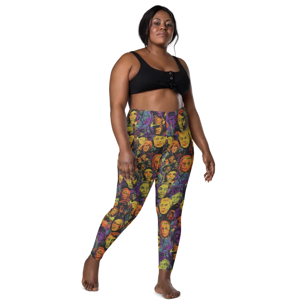 Kaleidoscopic Spirits on Leggings with Pockets — Front