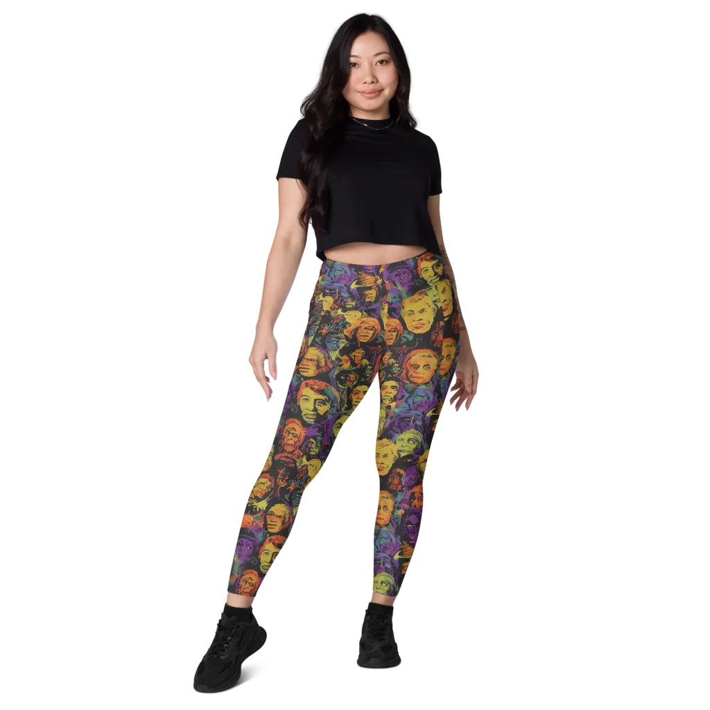 Kaleidoscopic Spirits on Leggings with Pockets — Front