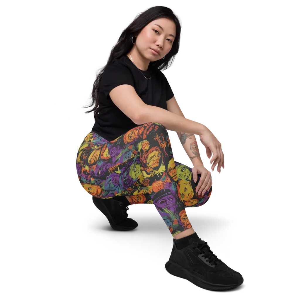 Kaleidoscopic Spirits on Leggings with Pockets — Right Front