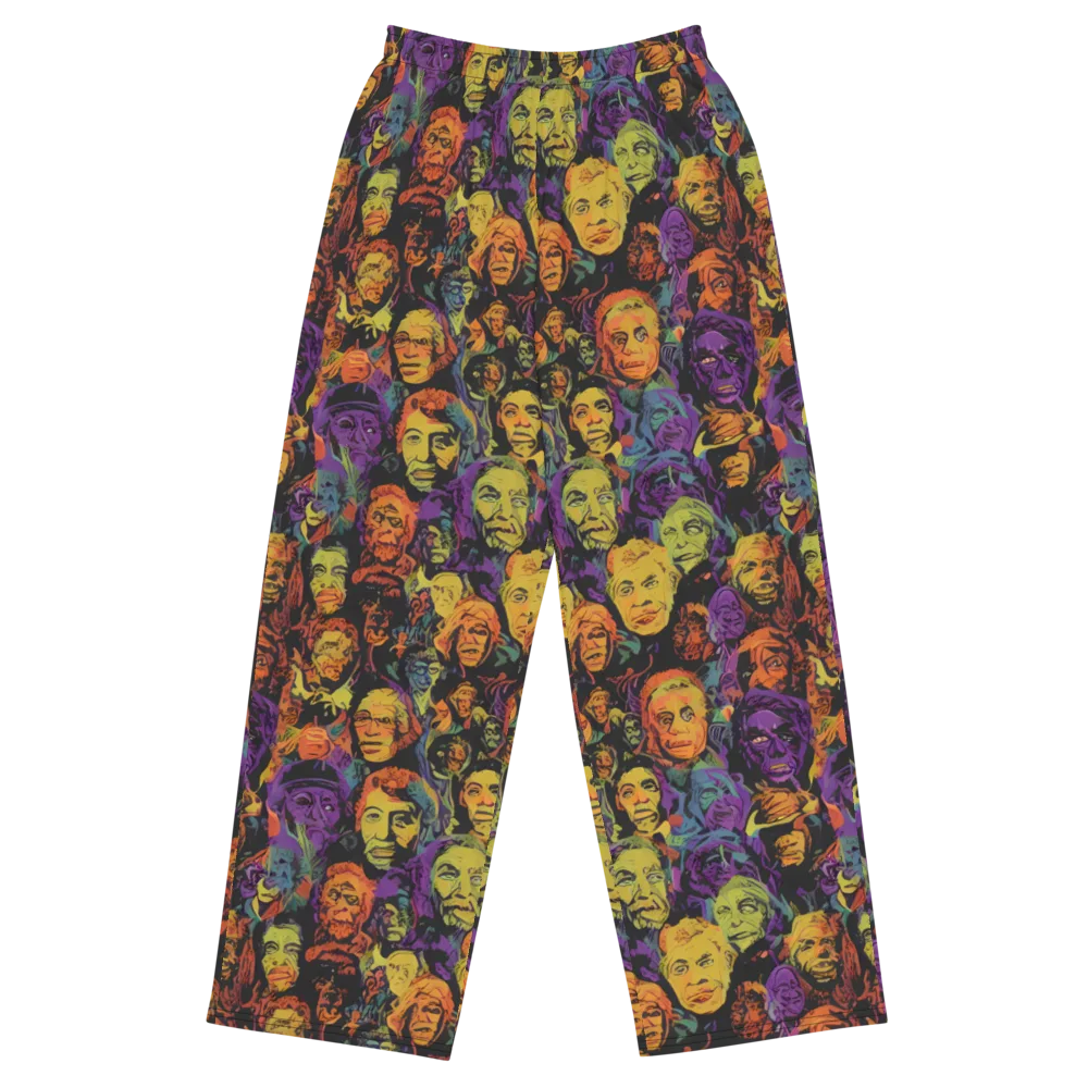 Kaleidoscopic Spirits on Wide-Leg Pants — Front