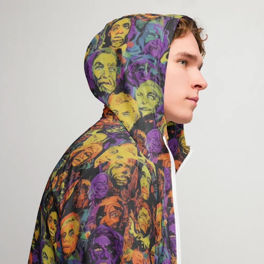 Kaleidoscopic Spirits on Men's Windbreaker — Right