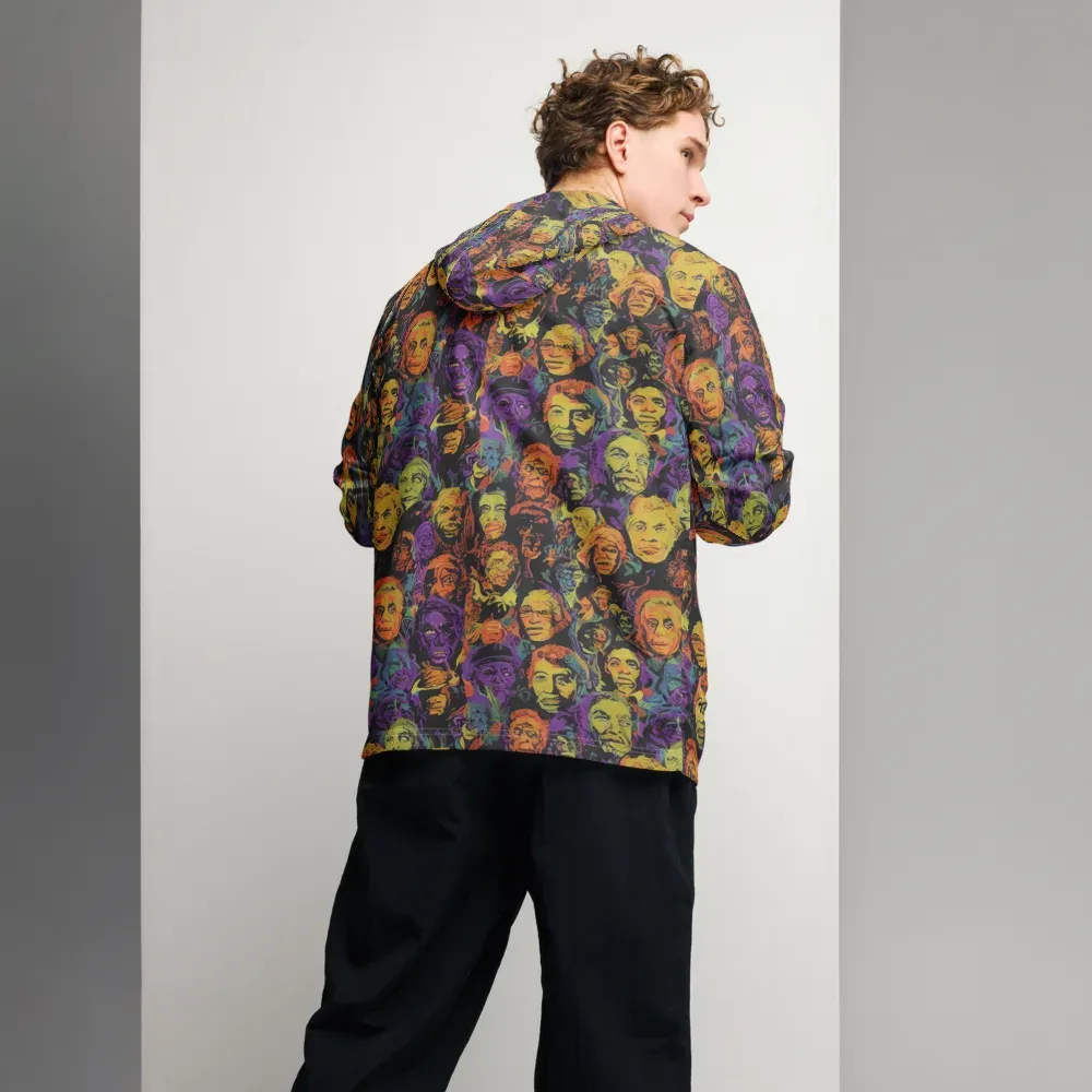 Kaleidoscopic Spirits on Men's Windbreaker — Back