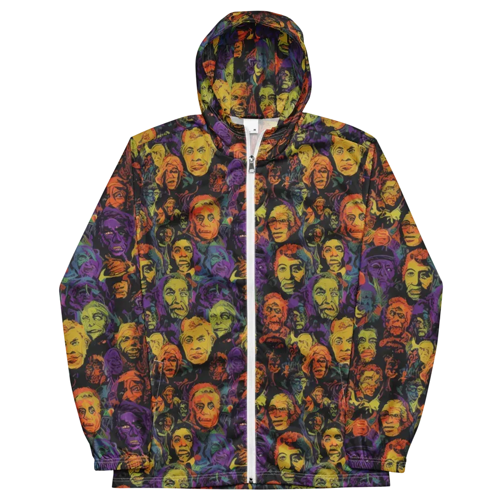 Kaleidoscopic Spirits on Men's Windbreaker — Front