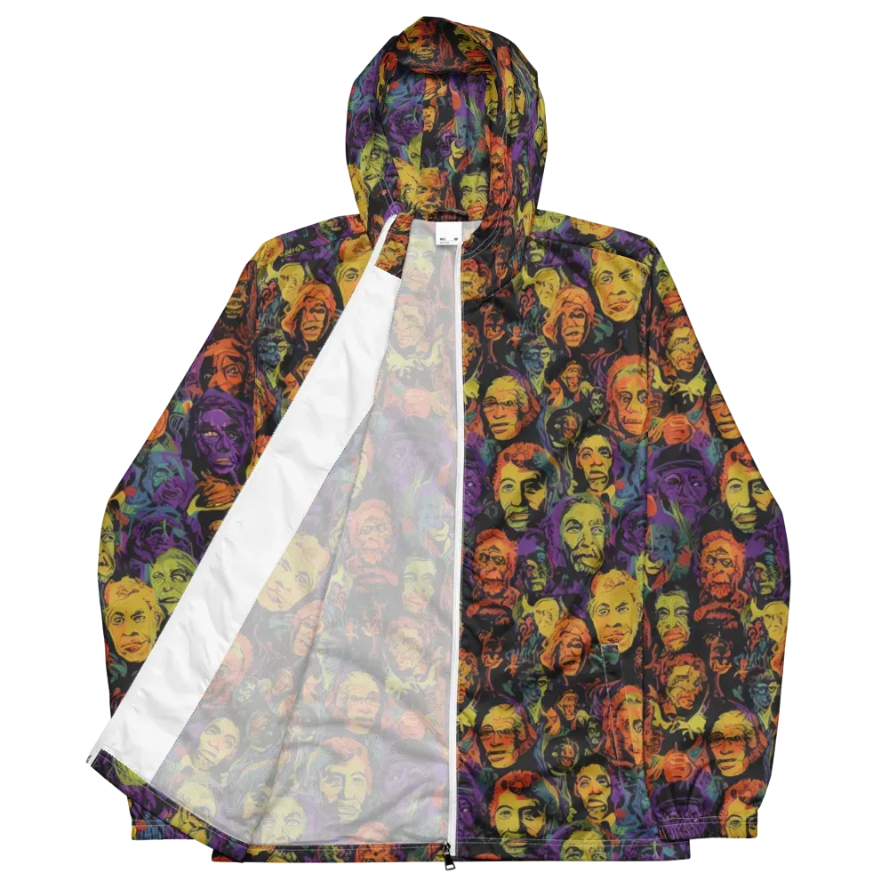 Kaleidoscopic Spirits on Men's Windbreaker — Front