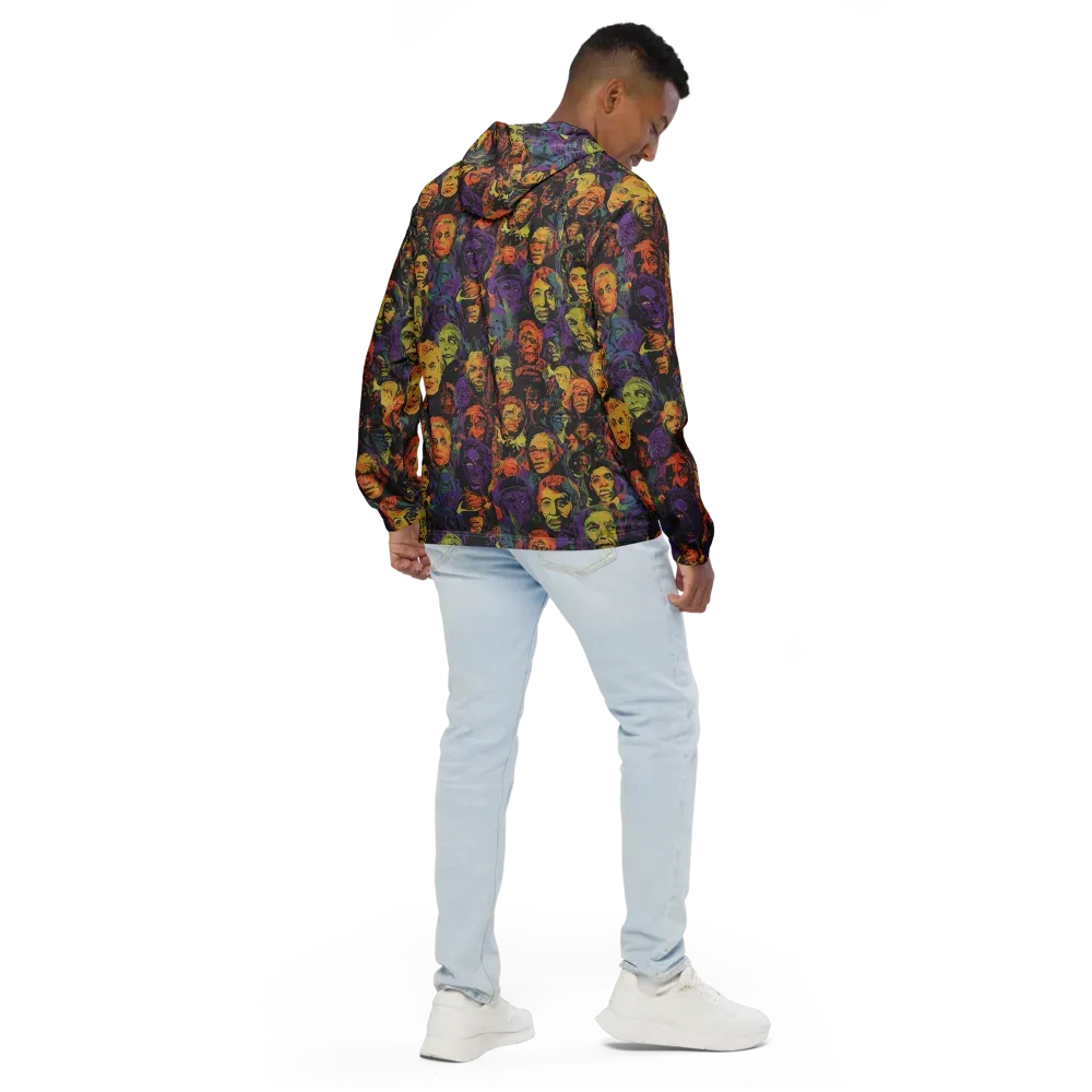 Kaleidoscopic Spirits on Men's Windbreaker — Back