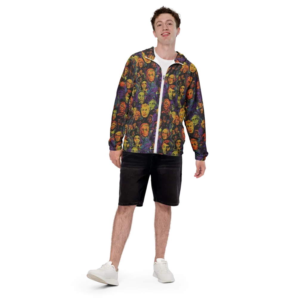Kaleidoscopic Spirits on Men's Windbreaker — Front