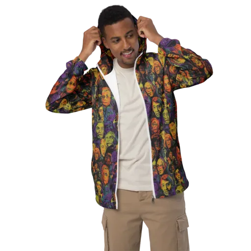Kaleidoscopic Spirits on a Men's Windbreaker