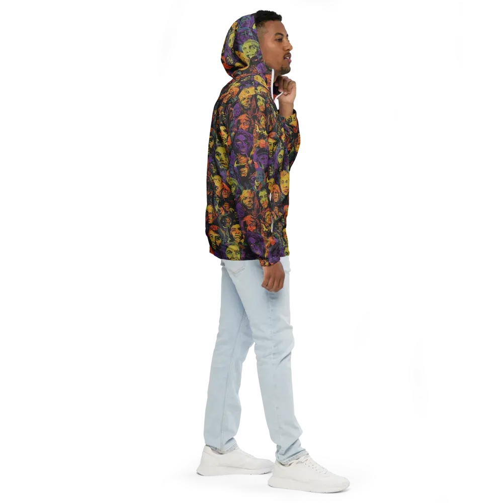 Kaleidoscopic Spirits on Men's Windbreaker — Right